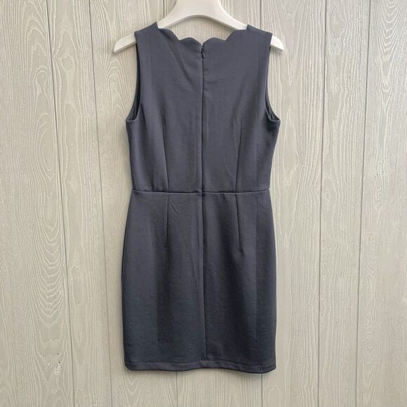 LOFT Gray Sleeveless V-Neck Dress 4P Petite NWT - Picture 3 of 3